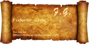 Fuderer Gida névjegykártya